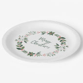 Frohe Weihnachten Pappteller (Schrägansicht)