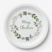 Frohe Weihnachten Pappteller (Vorderseite)