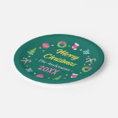 Frohe Weihnachten Pappteller (Schrägansicht)