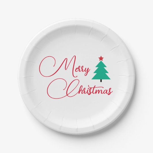 Frohe Weihnachten Pappteller (Vorderseite)