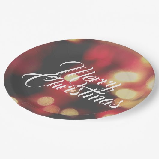 Frohe Weihnachten Pappteller (Schrägansicht)