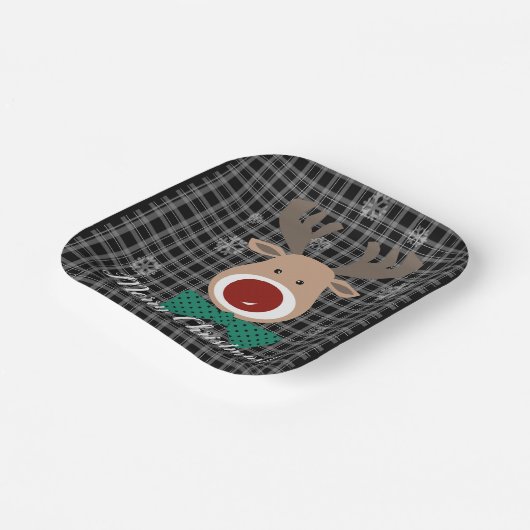 Frohe Weihnachten! Pappteller (Gewinkelt)