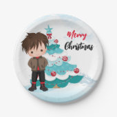 Frohe Weihnachten Pappteller (Vorderseite)