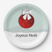Frohe Weihnachten Pappteller (Vorderseite)