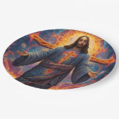 Frohe Weihnachten Pappteller (Schrägansicht)