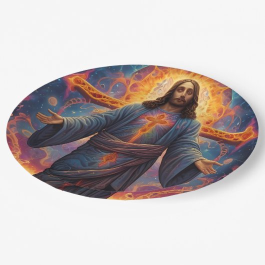 Frohe Weihnachten Pappteller (Schrägansicht)