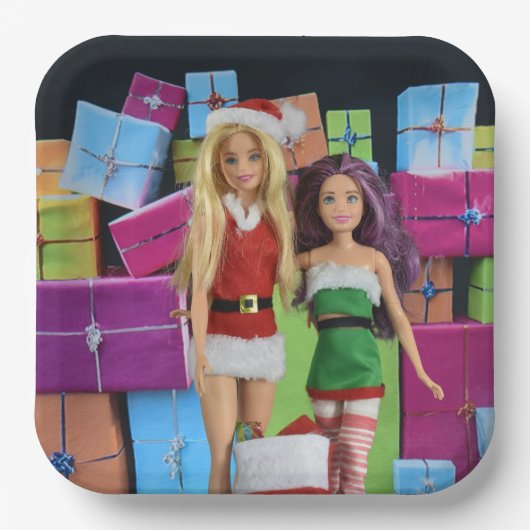 Frohe Weihnachten. Pappteller (Vorderseite)