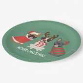 Frohe Weihnachten Pappteller (Schrägansicht)