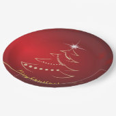 Frohe Weihnachten Pappteller (Schrägansicht)