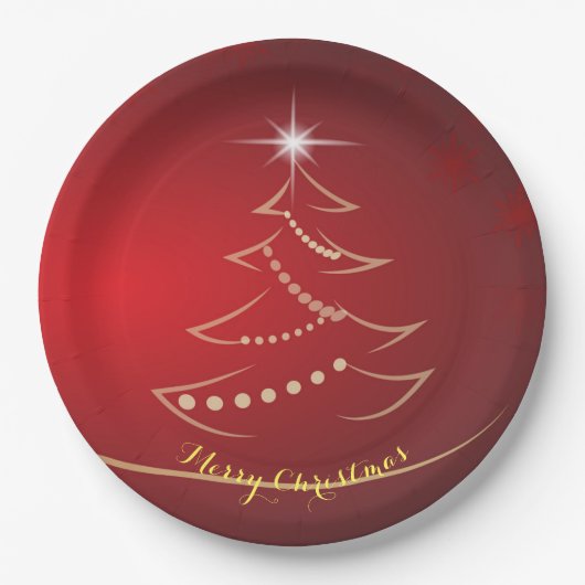 Frohe Weihnachten Pappteller (Vorderseite)