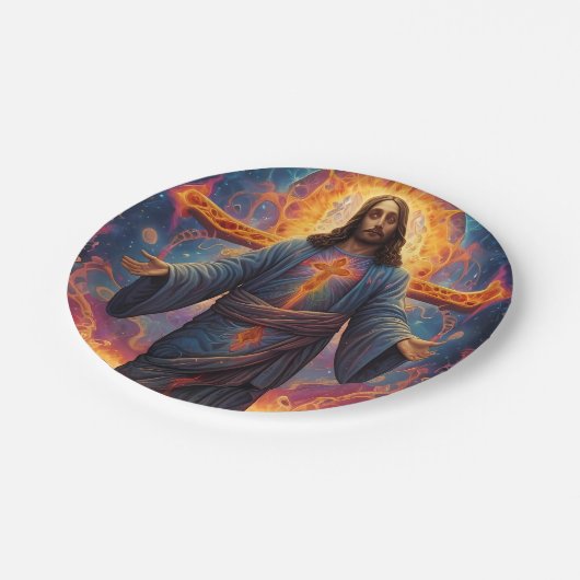 Frohe Weihnachten Pappteller (Schrägansicht)