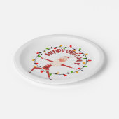 Frohe Weihnachten Pappteller (Schrägansicht)