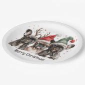 Frohe Weihnachten Pappteller (Schrägansicht)