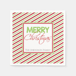 Frohe Weihnachten | Party Rot und Grün Serviette