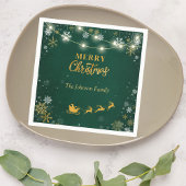 Frohe Weihnachten Party Schneeflocken und Weihnach Serviette