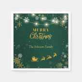 Frohe Weihnachten Party Schneeflocken und Weihnach Serviette (Vorderseite)