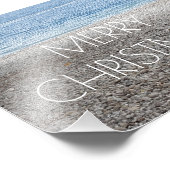 Frohe Weihnachten Pebble Beach Ocean Fotografy. Fotodruck (Ecke)