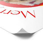 Frohe Weihnachten Pekingese Poster (Ecke)