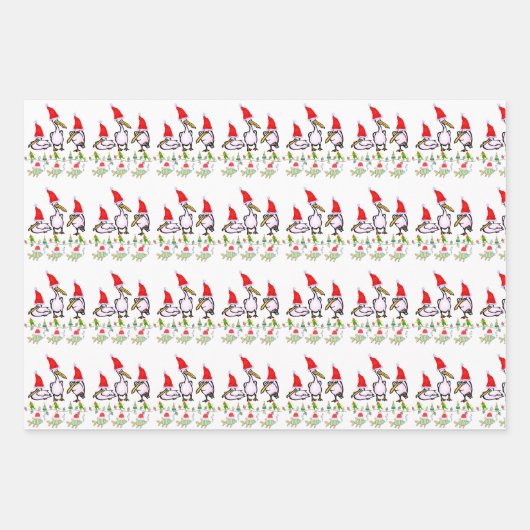 Frohe Weihnachten Pelican Wrapping Paper Sheets Geschenkpapier Set (Vorderseite 3)