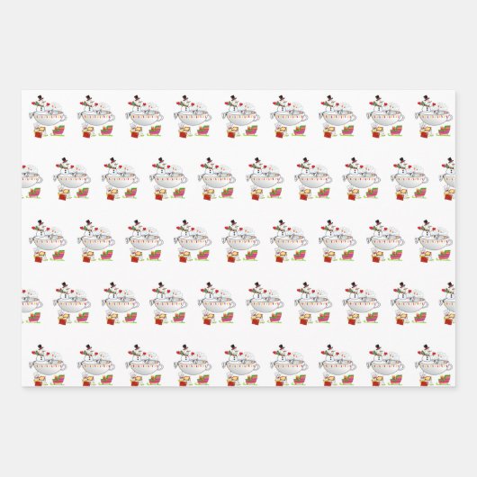 Frohe Weihnachten Pelican Wrapping Paper Sheets Geschenkpapier Set (Vorderseite 2)