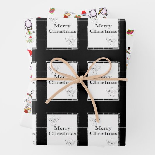 Frohe Weihnachten Pelican Wrapping Paper Sheets Geschenkpapier Set (Beispiel)