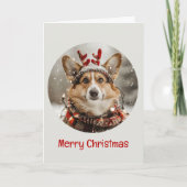 Frohe Weihnachten Pembroke Welsh Corgi Dog (Vorderseite)