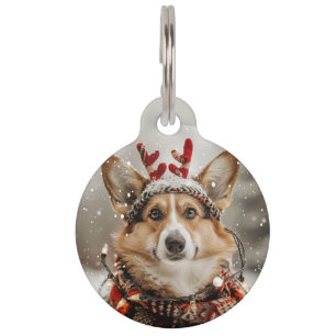 Frohe Weihnachten Pembroke Welsh Corgi Dog Haustiermarke