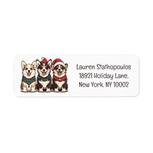 Frohe Weihnachten Pembroke Welsh Corgi Hunde (Vorne)