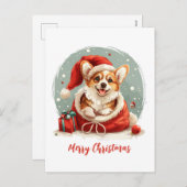 Frohe Weihnachten Pembroke Welsh Corgi Welpen (Vorne/Hinten)