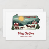 Frohe Weihnachten Pennsylvania Staat Personalisier (Vorne/Hinten)