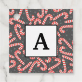 Frohe Weihnachten Peppermint Candy Canes Snowflake Geschenkanhänger (Vorderseite)