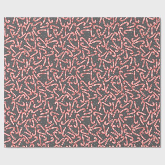Frohe Weihnachten Peppermint Candy Canes Snowflake Geschenkpapier (Flach)
