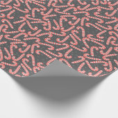 Frohe Weihnachten Peppermint Candy Canes Snowflake Geschenkpapier (Ecke)