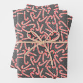 Frohe Weihnachten Peppermint Candy Canes Snowflake Geschenkpapier Set (Beispiel)