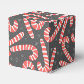 Frohe Weihnachten Peppermint Candy Canes Snowflake Geschenkschachtel (Rückseite)