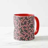Frohe Weihnachten Peppermint Candy Canes Snowflake Tasse (VorderseiteRechts)