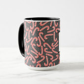 Frohe Weihnachten Peppermint Candy Canes Snowflake Tasse (Vorderseite Links)