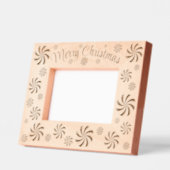 Frohe Weihnachten Peppermint Candy Double Swirl Geätzte Rahmen (Links)