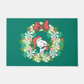 Frohe Weihnachten Peppermint Holiday Wreath Fußmatte (Vorderseite)