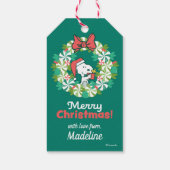 Frohe Weihnachten Peppermint Holiday Wreath Geschenkanhänger (Rückseite)