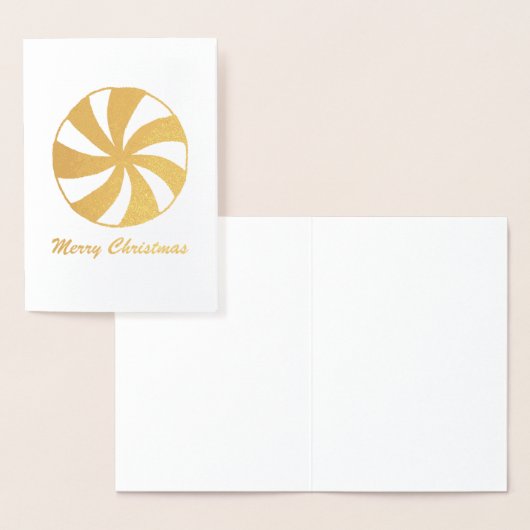 Frohe Weihnachten Peppermint Starlight Mint Candy Folienkarte (Anzeige)