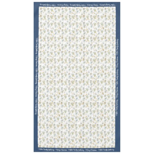 Frohe Weihnachten Personalisieren Familienname ode Tischdecke (Vorderseite)