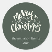 Frohe Weihnachten personalisieren Sticker (Vorderseite)