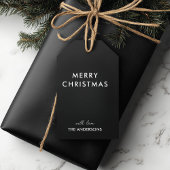 Frohe Weihnachten Personalisiert Black | Individue Geschenkanhänger