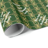 Frohe Weihnachten personalisiert Geschenkpapier (Rolleneckpunkt)