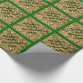 Frohe Weihnachten personalisiert Geschenkpapier (Ecke)