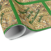 Frohe Weihnachten personalisiert Geschenkpapier (Rolleneckpunkt)