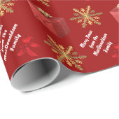 Frohe Weihnachten personalisiert Geschenkpapier (Rolleneckpunkt)