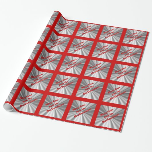 Frohe Weihnachten personalisiert Geschenkpapier (Ungerollt)