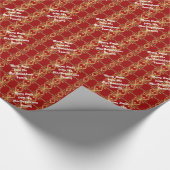 Frohe Weihnachten personalisiert Geschenkpapier (Ecke)
